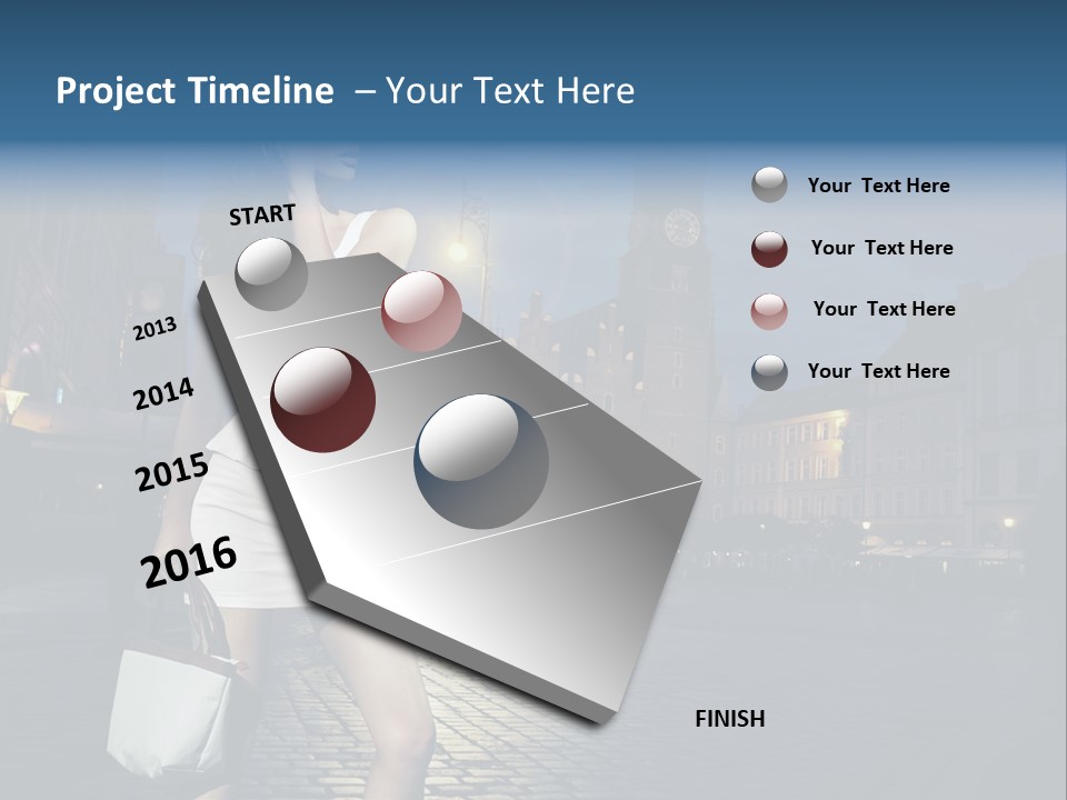 Pose Beauty Young PowerPoint Template