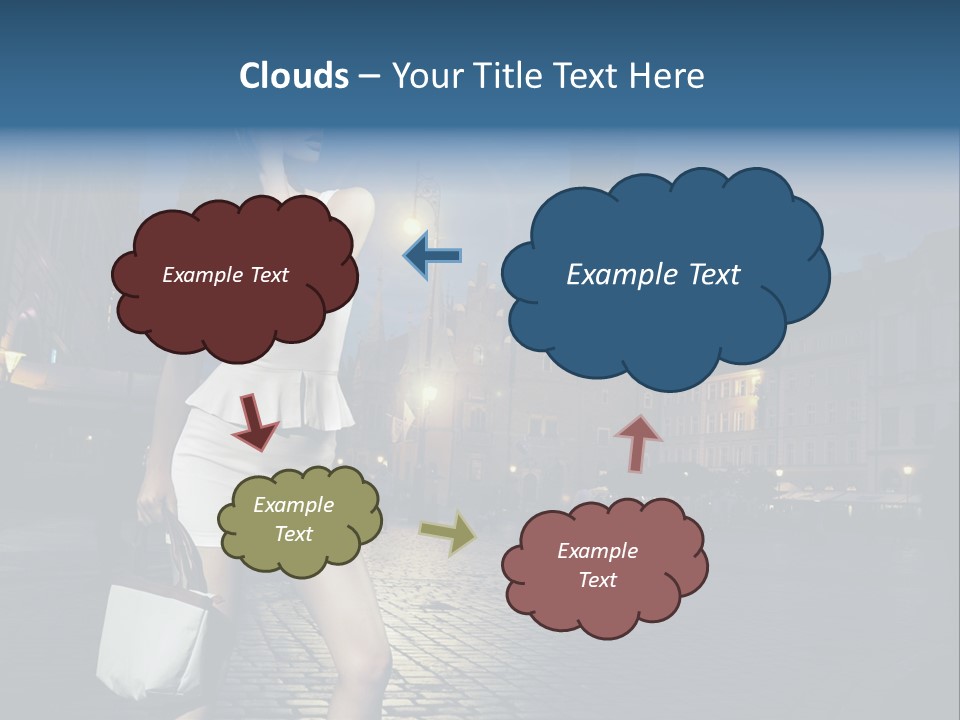 Pose Beauty Young PowerPoint Template