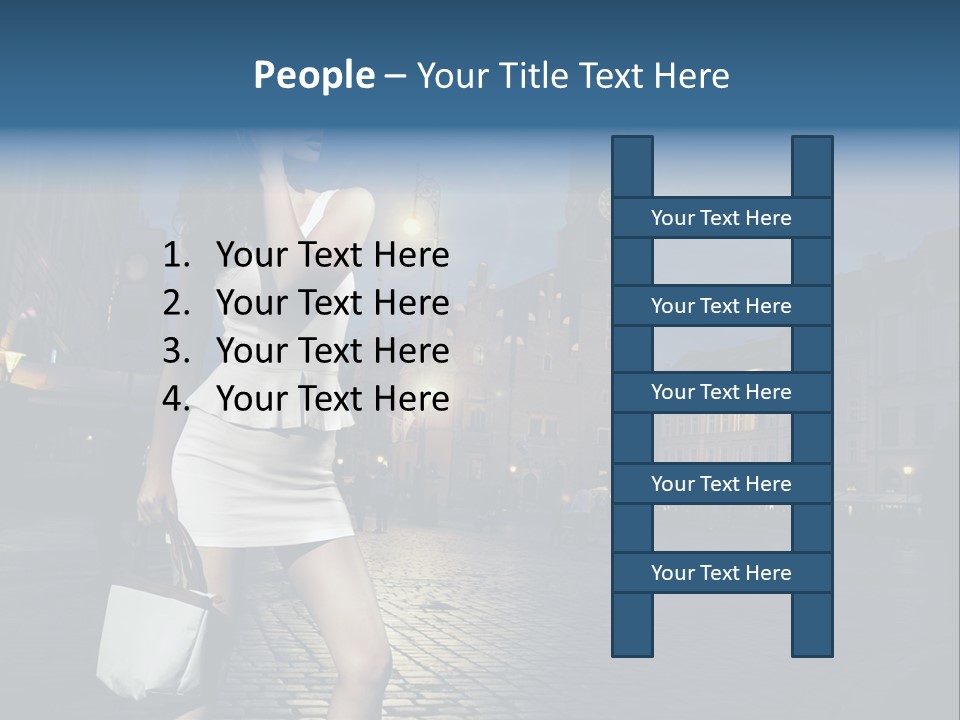 Pose Beauty Young PowerPoint Template