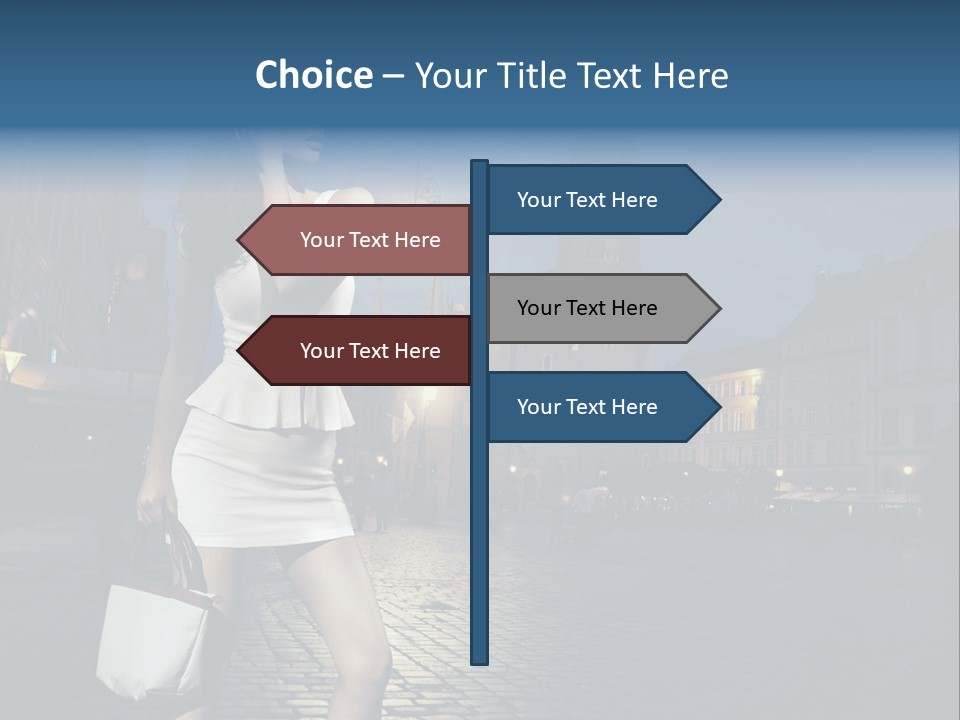 Pose Beauty Young PowerPoint Template