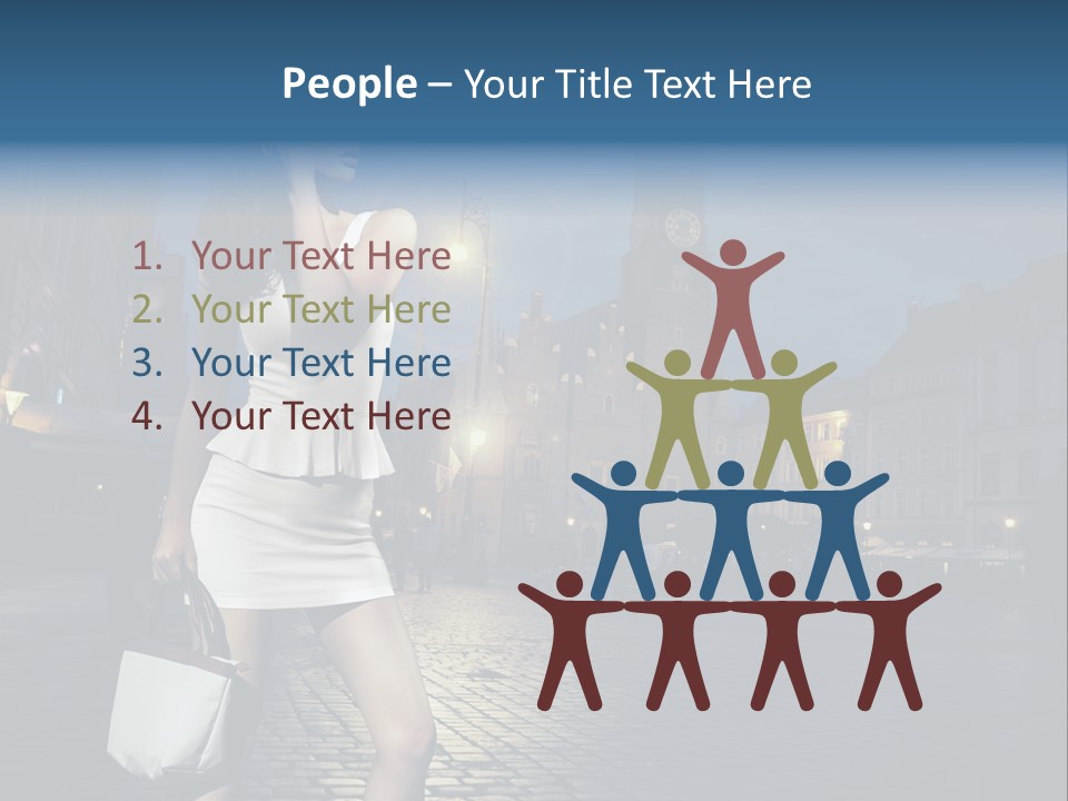 Pose Beauty Young PowerPoint Template