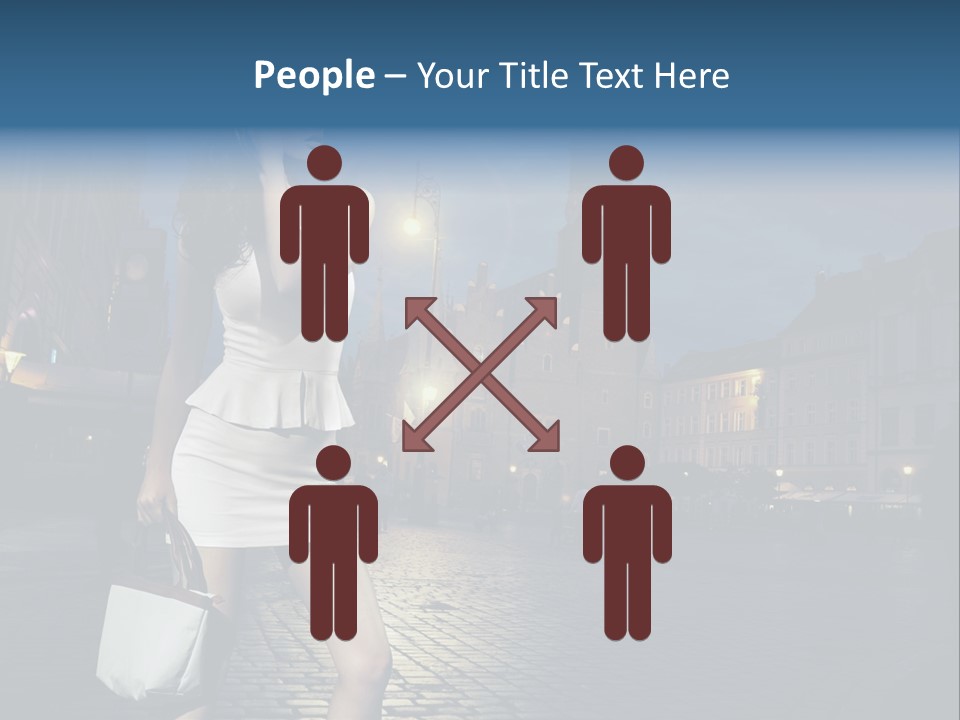 Pose Beauty Young PowerPoint Template