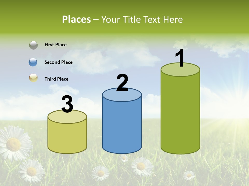 Background Beautiful Blue Bright Clear Cloud Cloudscape Landscape Sun PowerPoint Template