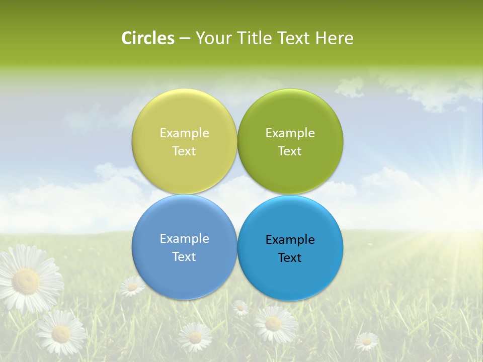 Background Beautiful Blue Bright Clear Cloud Cloudscape Landscape Sun PowerPoint Template