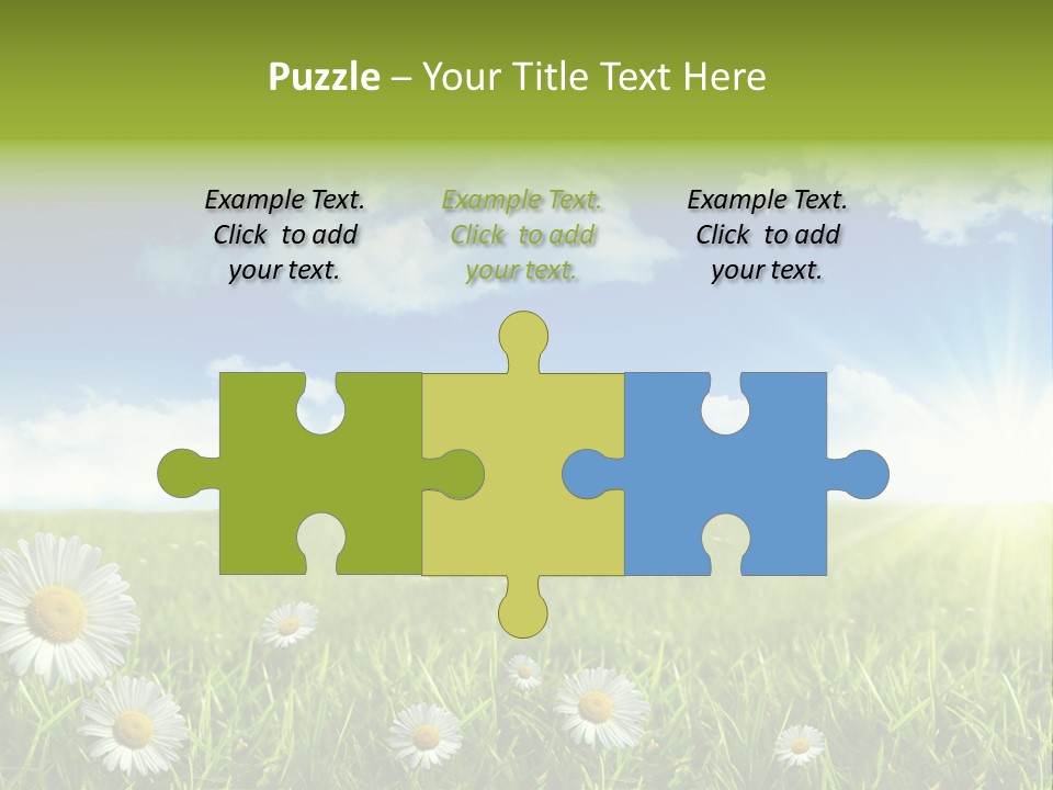 Background Beautiful Blue Bright Clear Cloud Cloudscape Landscape Sun PowerPoint Template