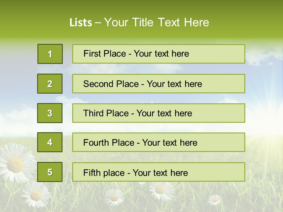 Background Beautiful Blue Bright Clear Cloud Cloudscape Landscape Sun PowerPoint Template
