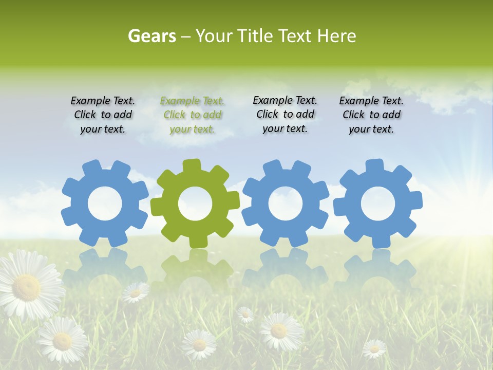 Background Beautiful Blue Bright Clear Cloud Cloudscape Landscape Sun PowerPoint Template