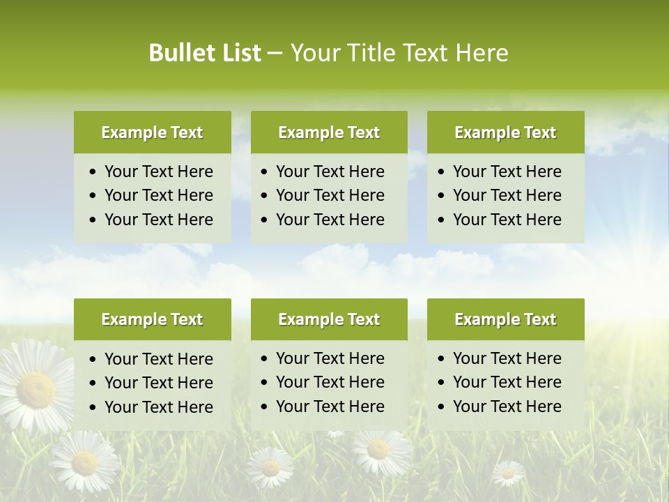 Background Beautiful Blue Bright Clear Cloud Cloudscape Landscape Sun PowerPoint Template