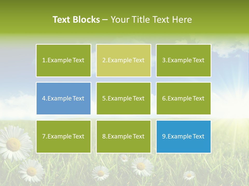 Background Beautiful Blue Bright Clear Cloud Cloudscape Landscape Sun PowerPoint Template