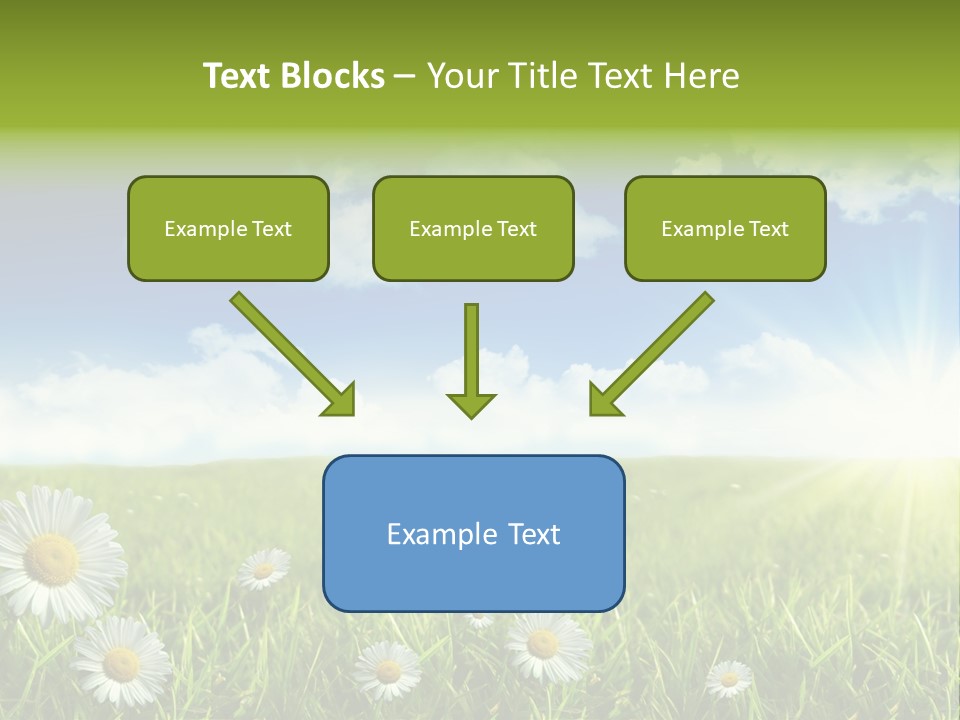 Background Beautiful Blue Bright Clear Cloud Cloudscape Landscape Sun PowerPoint Template