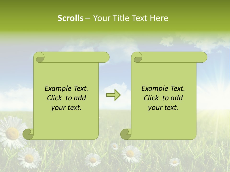 Background Beautiful Blue Bright Clear Cloud Cloudscape Landscape Sun PowerPoint Template