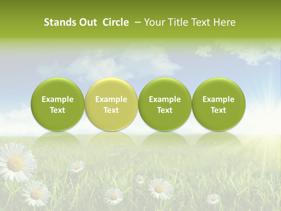 Background Beautiful Blue Bright Clear Cloud Cloudscape Landscape Sun PowerPoint Template