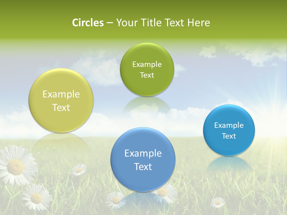 Background Beautiful Blue Bright Clear Cloud Cloudscape Landscape Sun PowerPoint Template