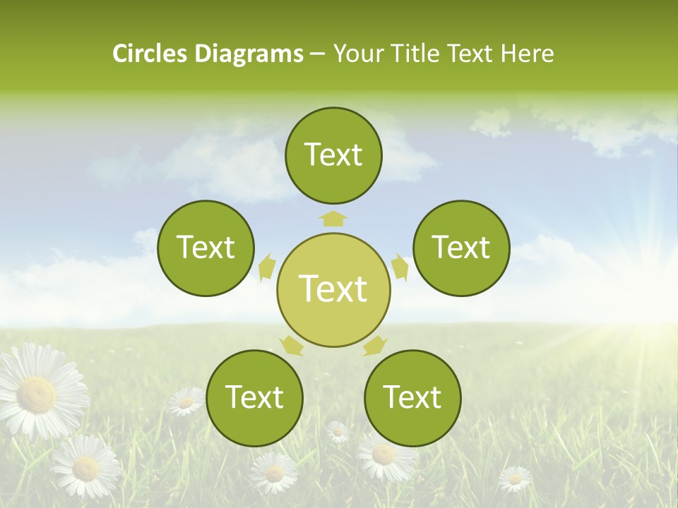 Background Beautiful Blue Bright Clear Cloud Cloudscape Landscape Sun PowerPoint Template