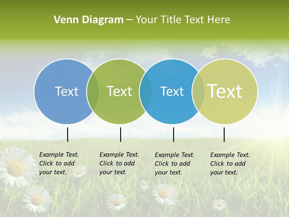 Background Beautiful Blue Bright Clear Cloud Cloudscape Landscape Sun PowerPoint Template