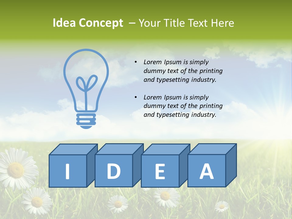 Background Beautiful Blue Bright Clear Cloud Cloudscape Landscape Sun PowerPoint Template