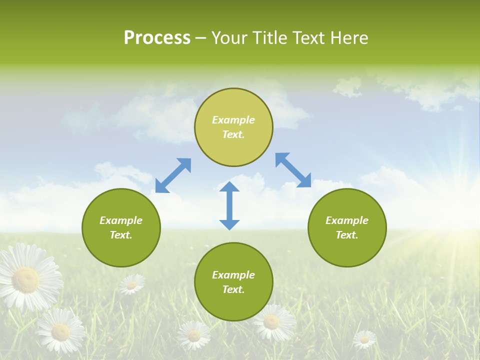 Background Beautiful Blue Bright Clear Cloud Cloudscape Landscape Sun PowerPoint Template