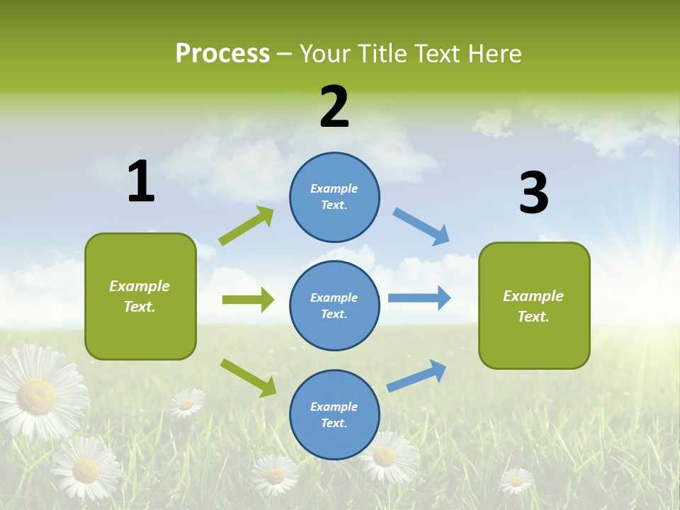 Background Beautiful Blue Bright Clear Cloud Cloudscape Landscape Sun PowerPoint Template