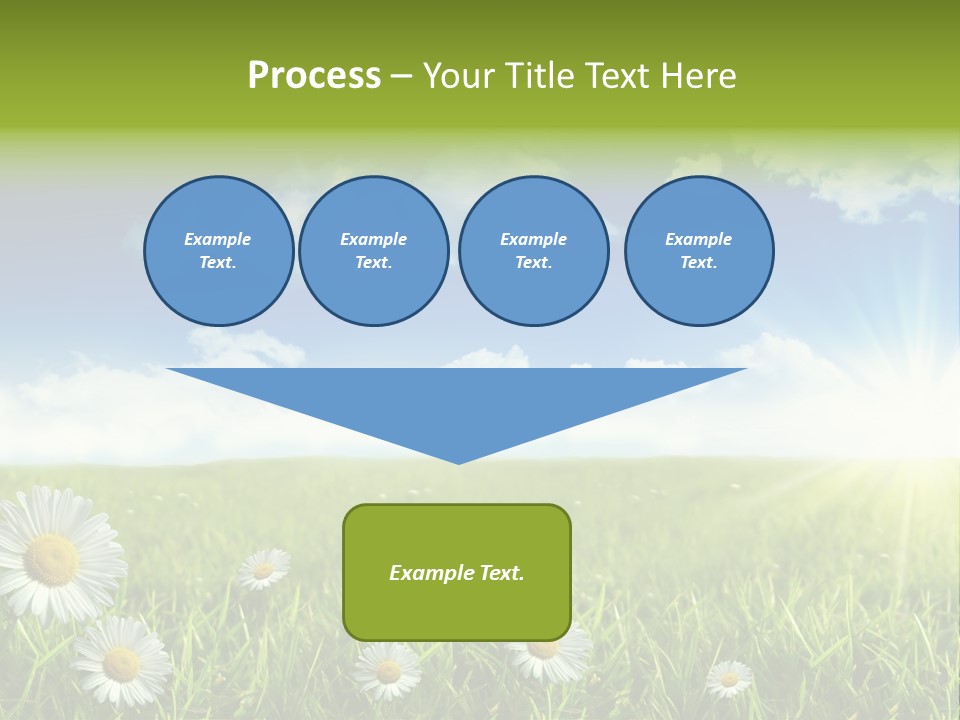 Background Beautiful Blue Bright Clear Cloud Cloudscape Landscape Sun PowerPoint Template