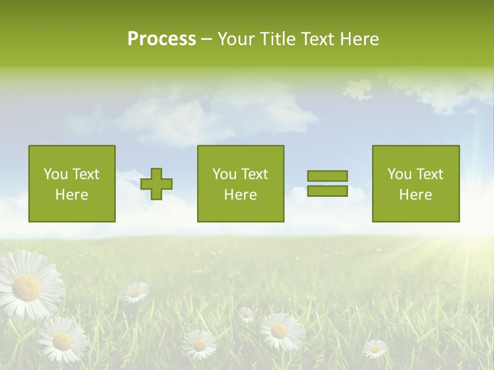 Background Beautiful Blue Bright Clear Cloud Cloudscape Landscape Sun PowerPoint Template