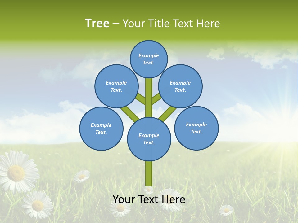 Background Beautiful Blue Bright Clear Cloud Cloudscape Landscape Sun PowerPoint Template