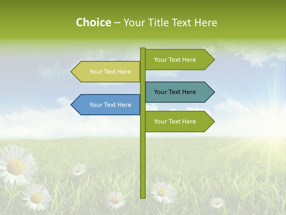 Background Beautiful Blue Bright Clear Cloud Cloudscape Landscape Sun PowerPoint Template