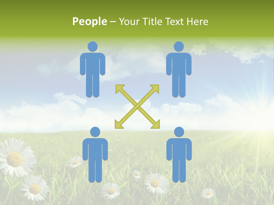 Background Beautiful Blue Bright Clear Cloud Cloudscape Landscape Sun PowerPoint Template