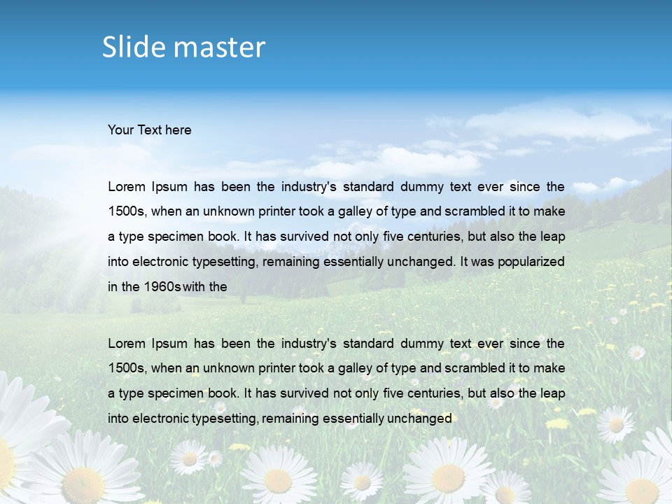 Panorama Tourismus Sonne PowerPoint Template