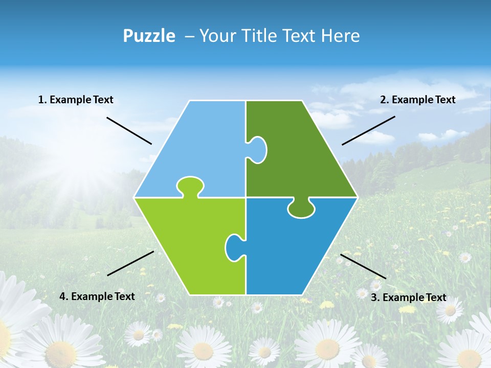 Panorama Tourismus Sonne PowerPoint Template