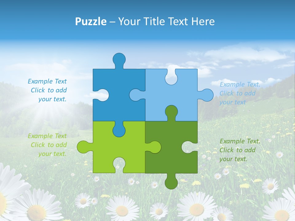 Panorama Tourismus Sonne PowerPoint Template