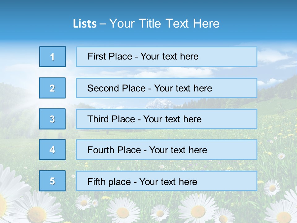 Panorama Tourismus Sonne PowerPoint Template