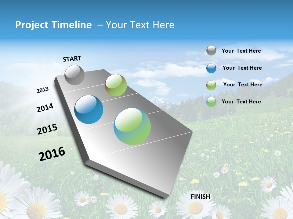 Panorama Tourismus Sonne PowerPoint Template