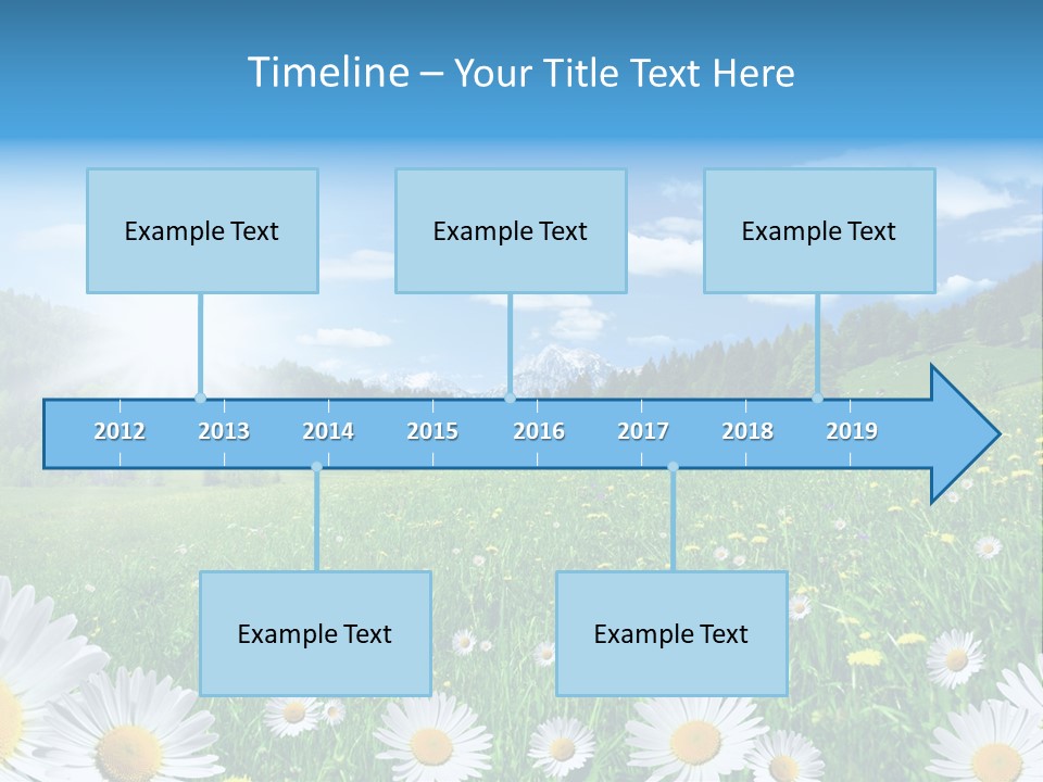 Panorama Tourismus Sonne PowerPoint Template