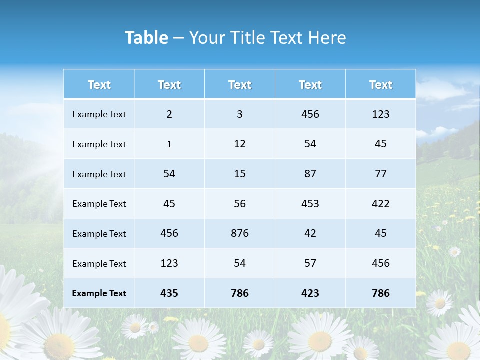 Panorama Tourismus Sonne PowerPoint Template