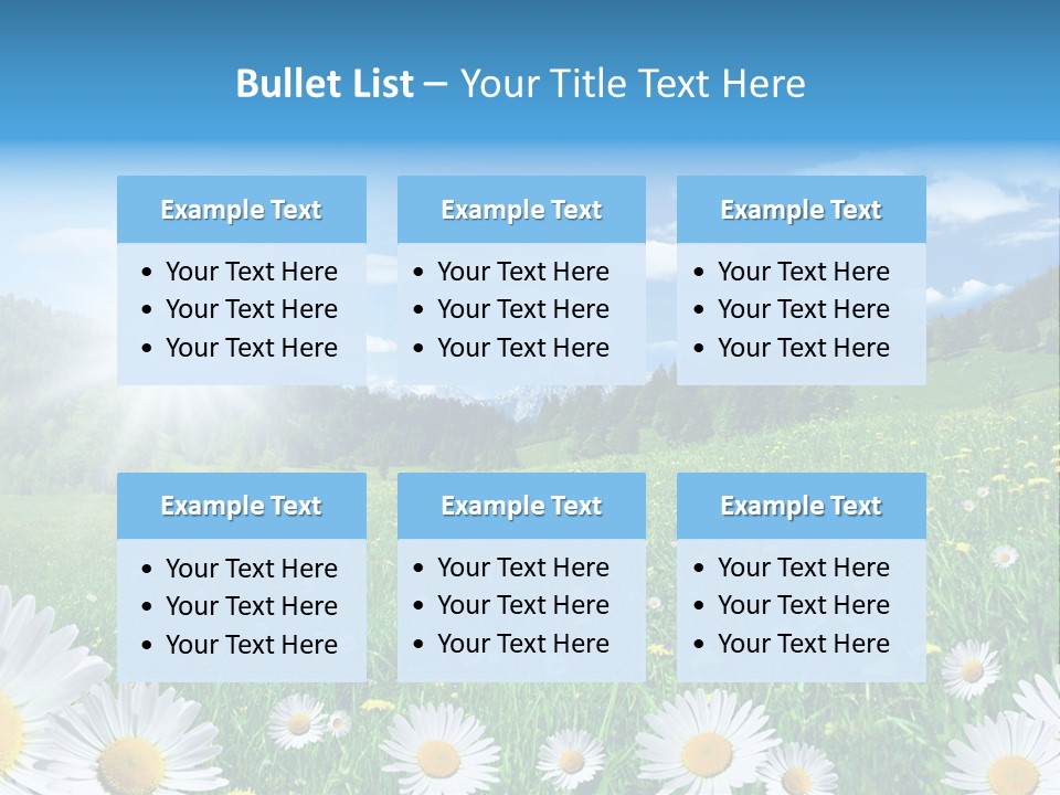 Panorama Tourismus Sonne PowerPoint Template