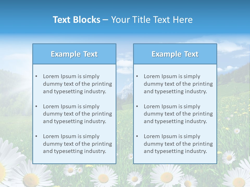 Panorama Tourismus Sonne PowerPoint Template