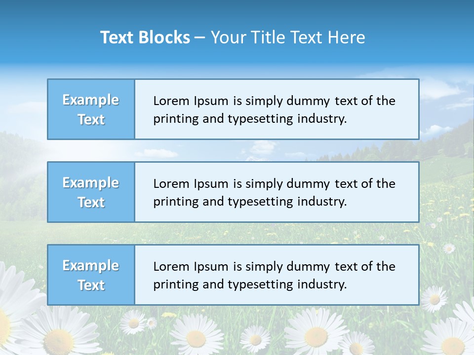 Panorama Tourismus Sonne PowerPoint Template