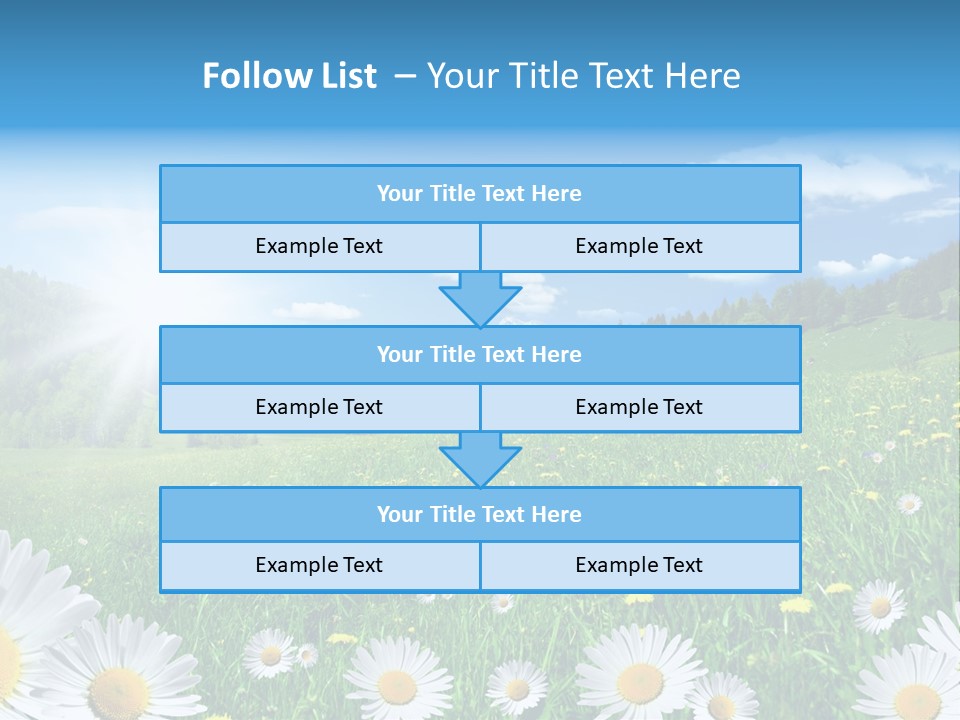 Panorama Tourismus Sonne PowerPoint Template