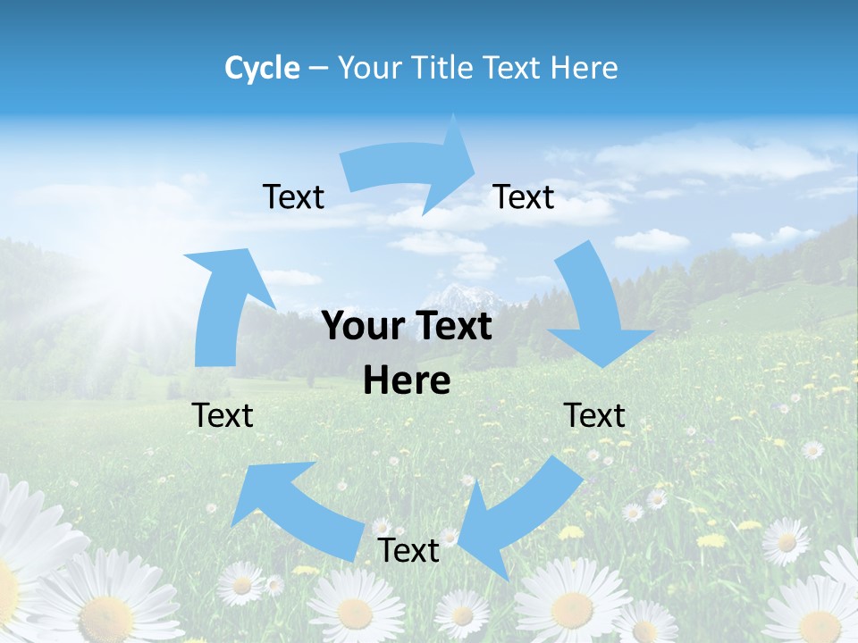 Panorama Tourismus Sonne PowerPoint Template