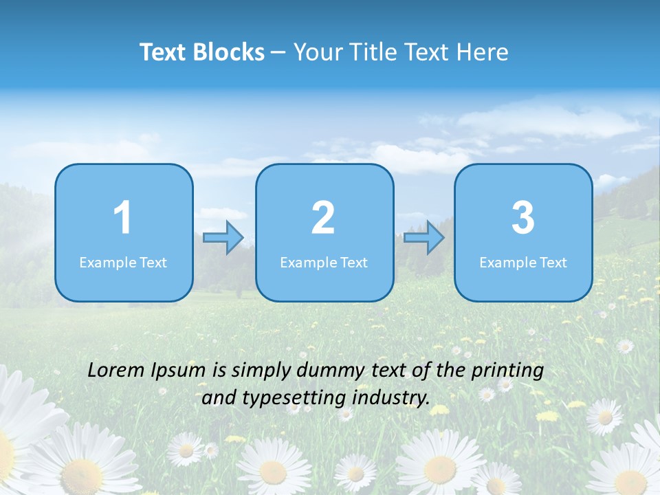 Panorama Tourismus Sonne PowerPoint Template