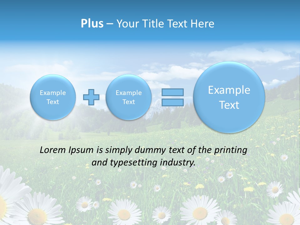 Panorama Tourismus Sonne PowerPoint Template