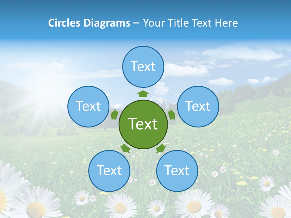 Panorama Tourismus Sonne PowerPoint Template