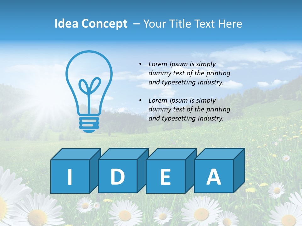 Panorama Tourismus Sonne PowerPoint Template