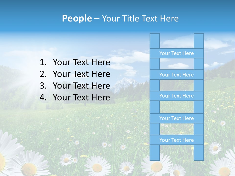 Panorama Tourismus Sonne PowerPoint Template