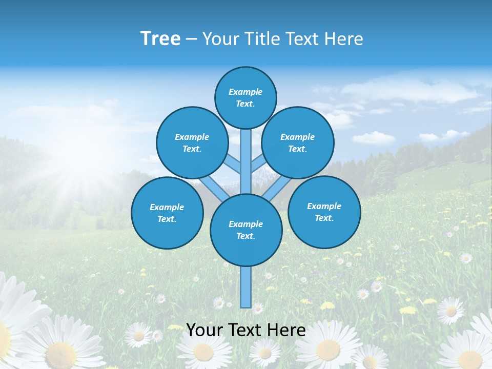 Panorama Tourismus Sonne PowerPoint Template