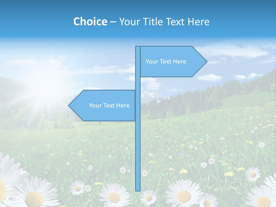 Panorama Tourismus Sonne PowerPoint Template