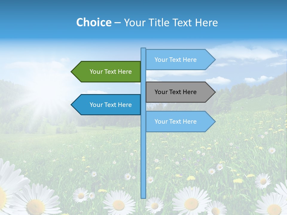 Panorama Tourismus Sonne PowerPoint Template