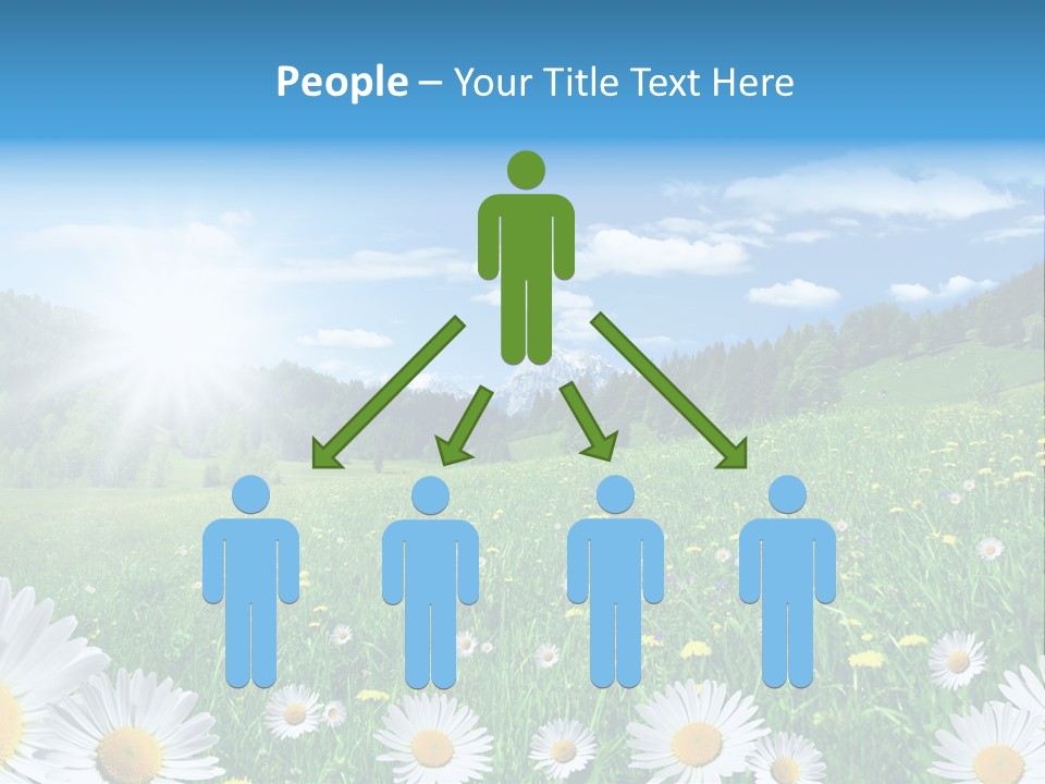 Panorama Tourismus Sonne PowerPoint Template