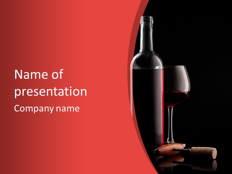 Winery Splashing Still PowerPoint Template