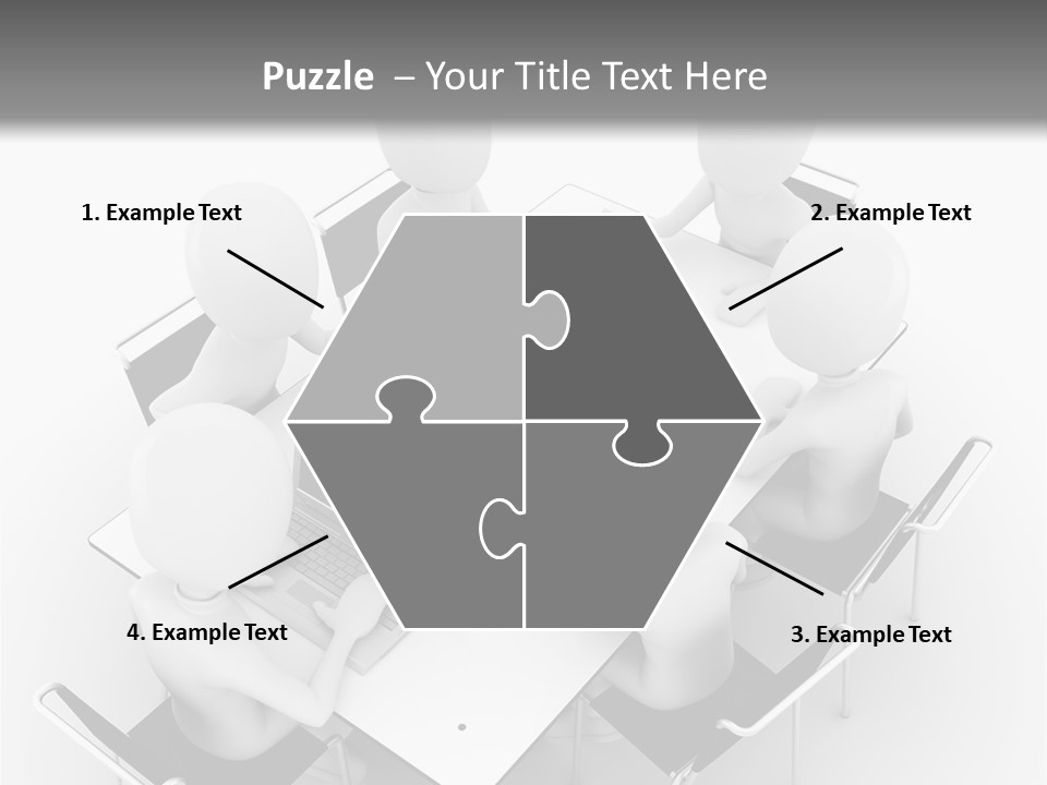 Sitting Team Mobile PowerPoint Template